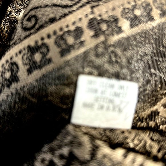 Asian Women Lite Jacket Size 18 Gold Black Semi Shinny Long Slvs Dressy Elegant - Picture 10 of 10